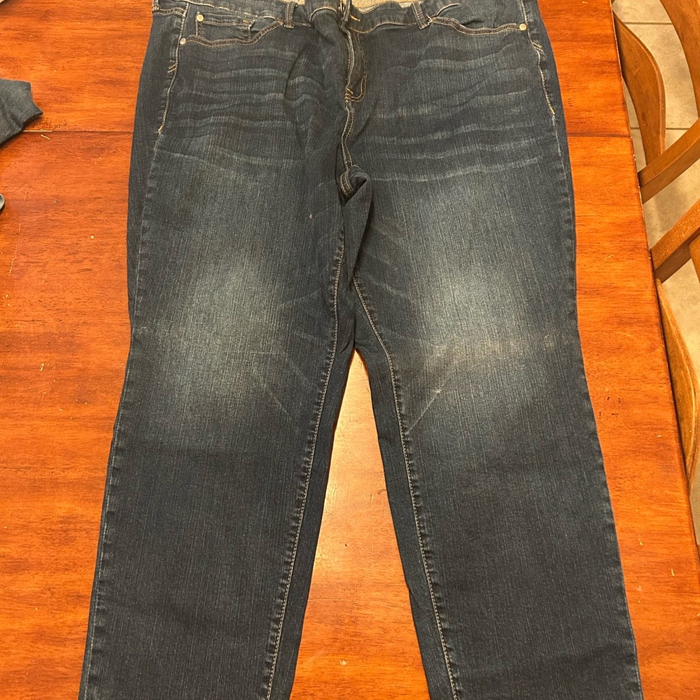 torrid Straight Leg Jeans in Dark Blue Wash